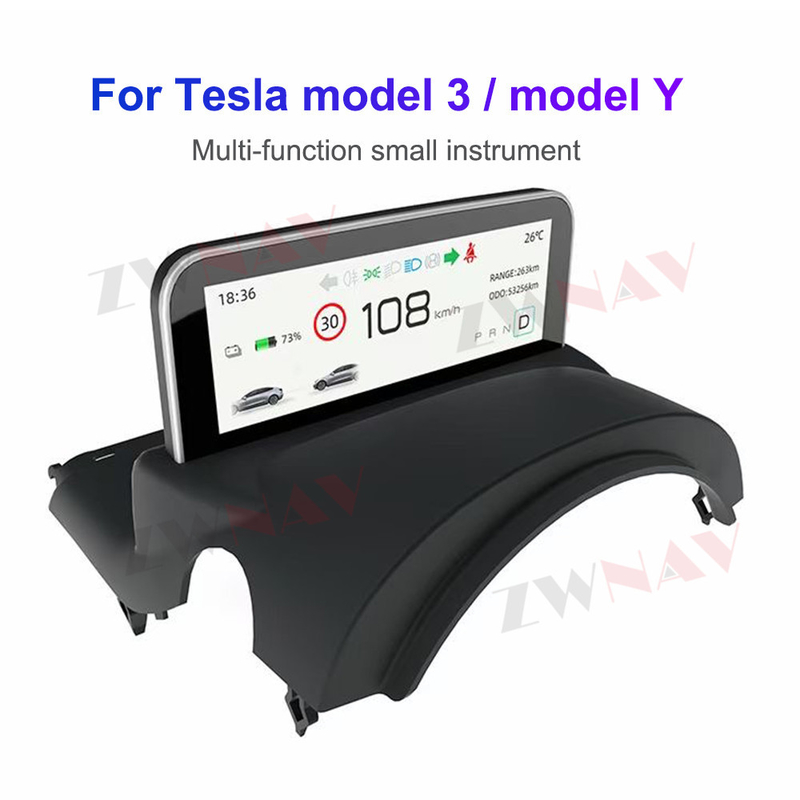 Οθόνη 4,6 ιντσών ψηφιακής ομάδας οργάνων Tesla Model 3 Model Y AMD/ Ταμπλό LCD αυτοκινήτου Intel