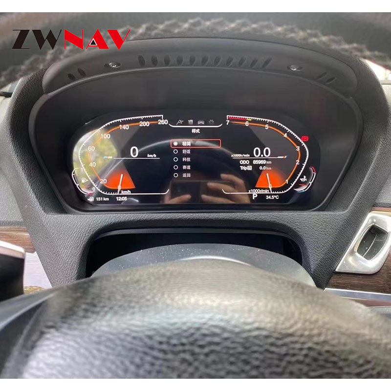 Digital Cluster Custom ταμπλό αυτοκινήτου LCD με ενσωματωμένο 1DIN για BMW E60 E70 E71