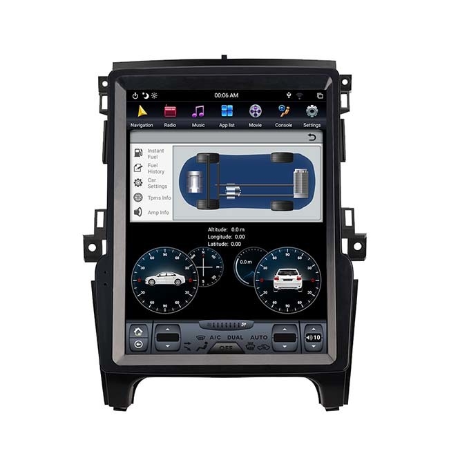 Bluetooth PX6 Ford ενιαίο DIN δασοφυλάκων αρρενωπό επικεφαλής αυτοκίνητο Navi 128GB μονάδων