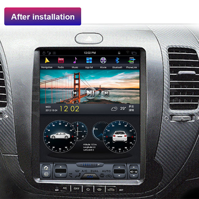 αρρενωπό Carplay Bluetooth ραδιόφωνο αυτοκινήτου ύφους τέσλα 64G PX6 KIA 10,4 ίντσα