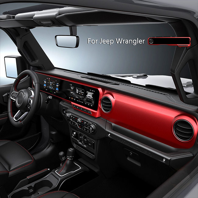 Ψηφιακή διπλή οθόνη φορέων πολυμέσων αυτοκινήτων συστάδων για το τζιπ Wrangler JL 2018-2021